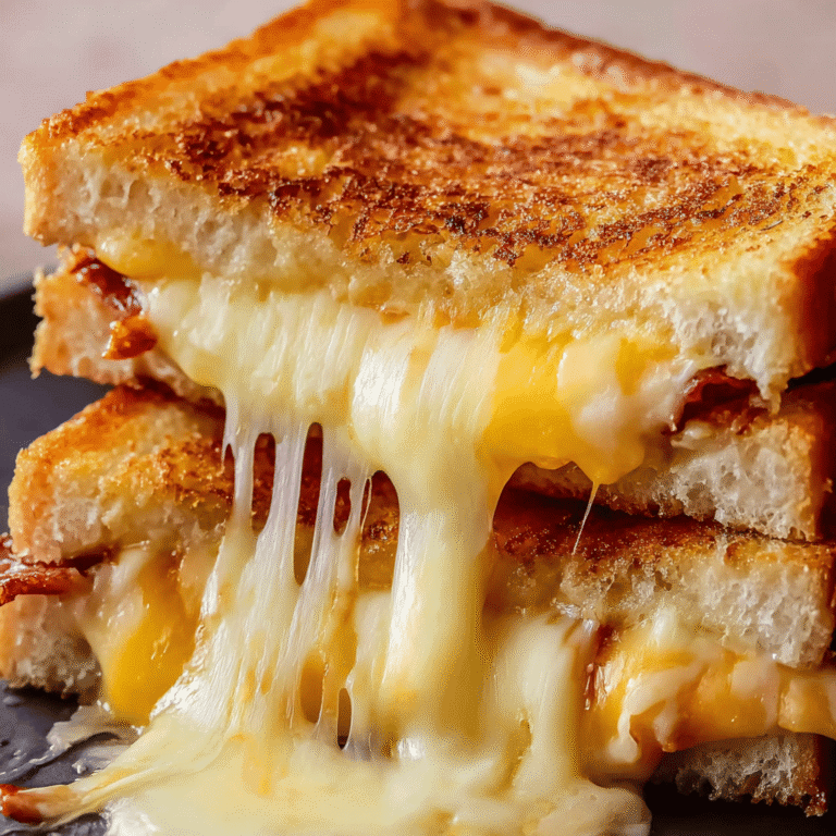 Triple Cheese Bacon Explosion Sandwich