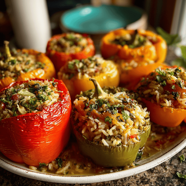 Irresistible 3-Ingredient Greek Stuffed Peppers Recipe