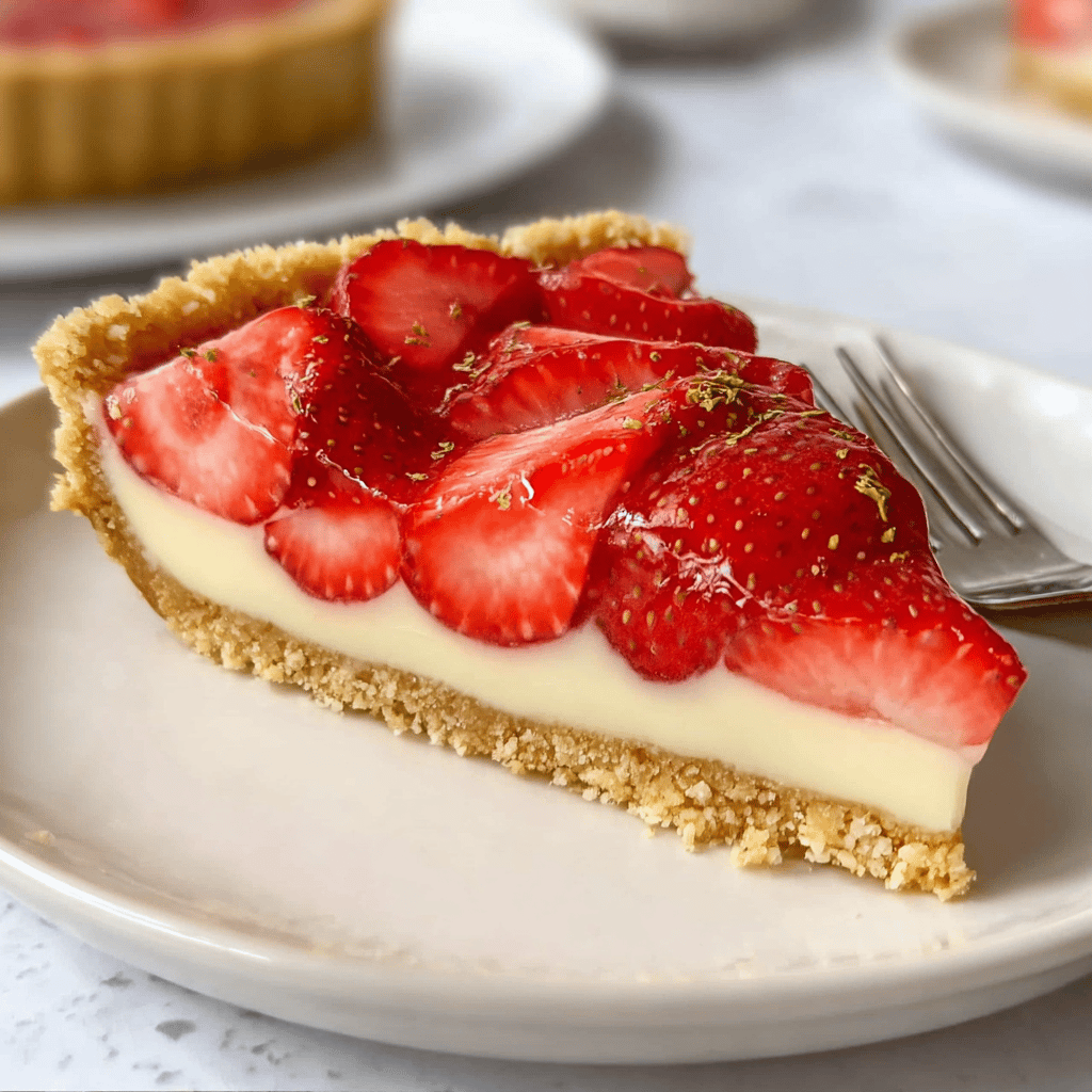 Easy Strawberry Buttermilk Pie