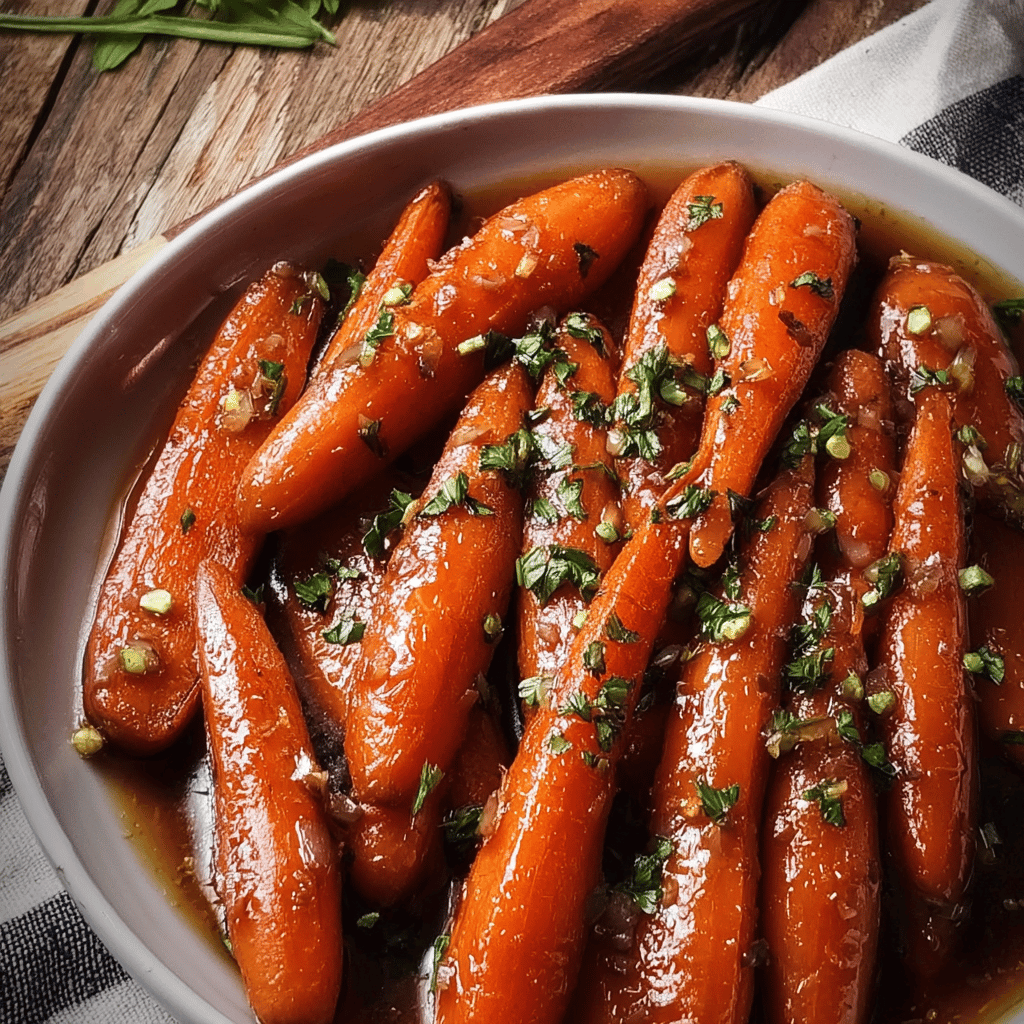 Honey Garlic Glazed Carrots