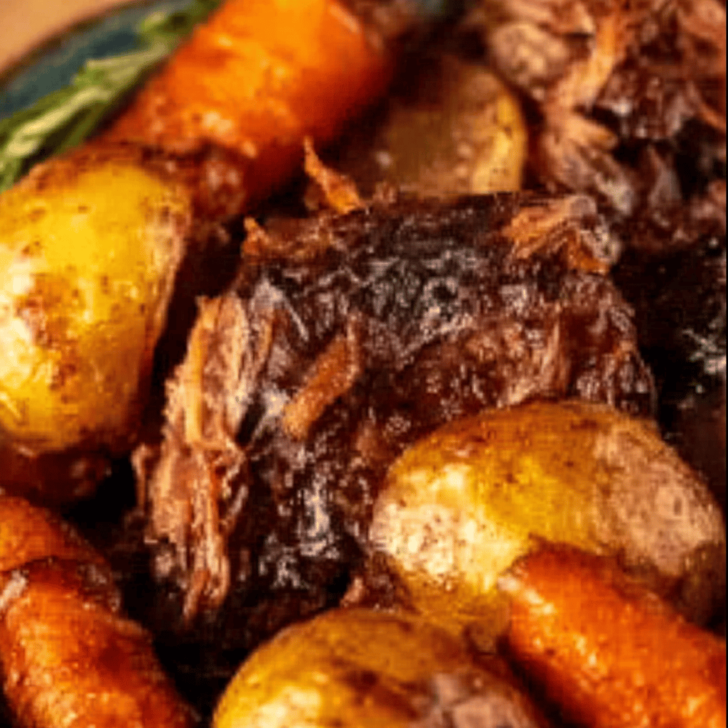 Roast Potatoes Carrots and Onions