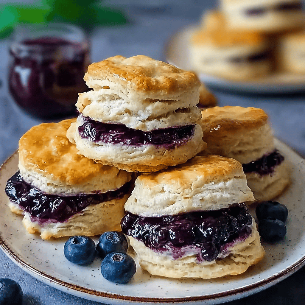 Biscuits with Juicy Blueberries