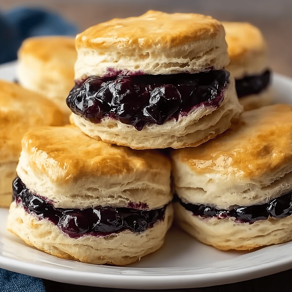 Biscuits with Juicy Blueberries