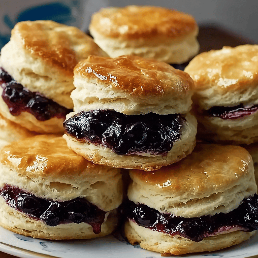 Biscuits with Juicy Blueberries