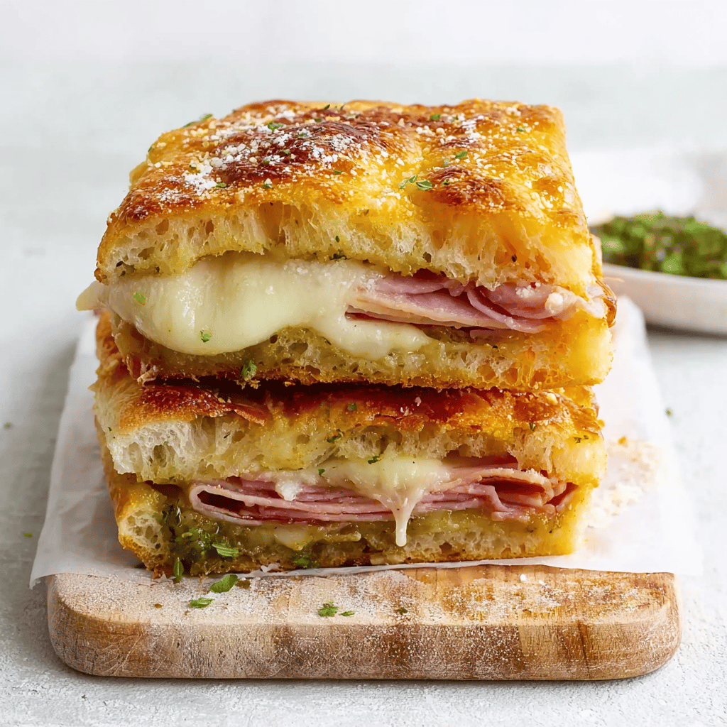 Tasty Mortadella Focaccia