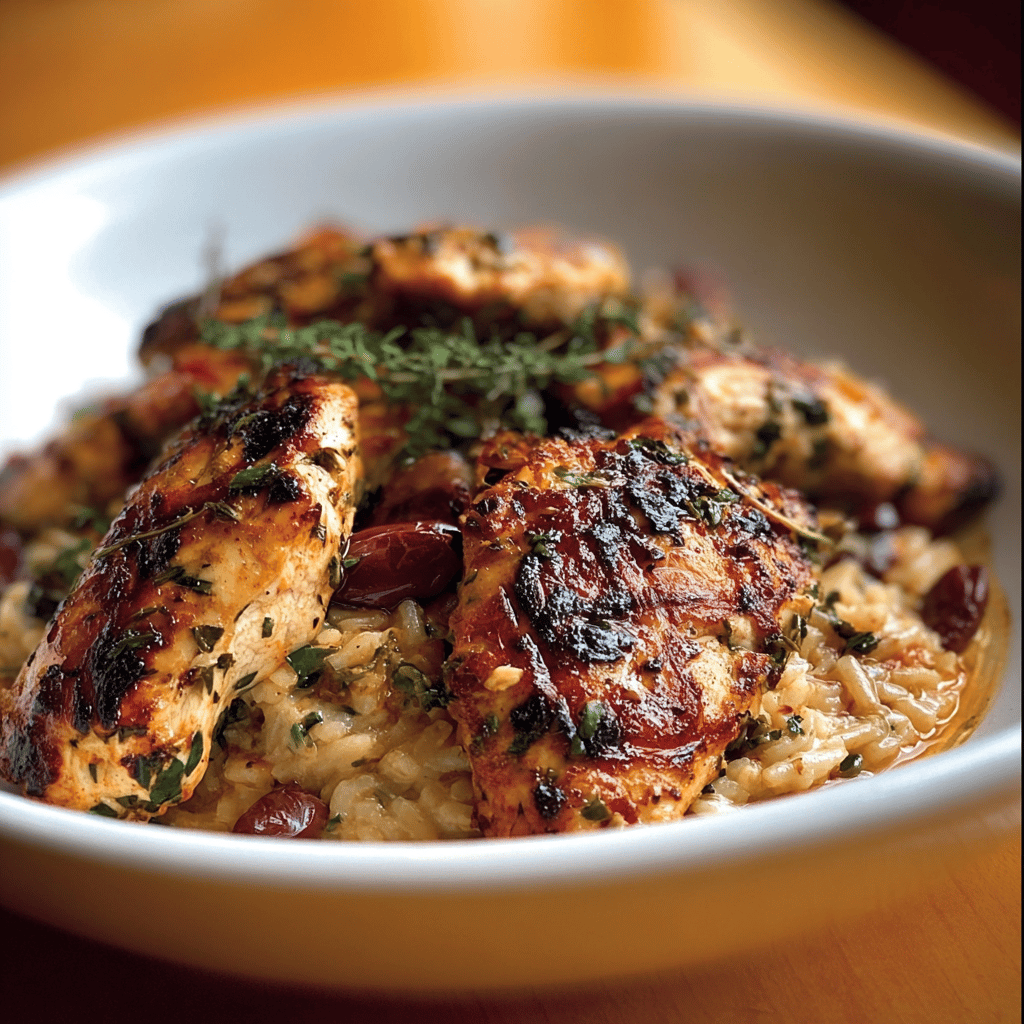 High Protein Mediterranean Chicken Orzo