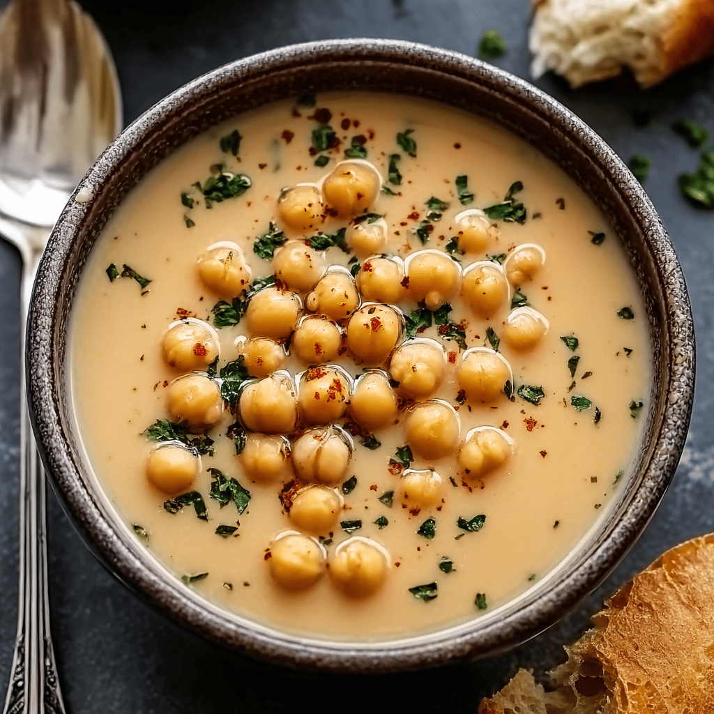 Easy Garlic Chickpea Soup Recipe – Comforting and Nutritious