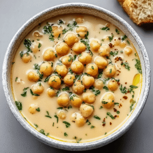 Easy Garlic Chickpea Soup Recipe – Comforting and Nutritious