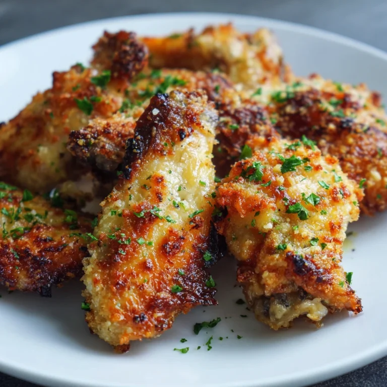 Air Fryer Parmesan Crusted Chicken Wings Crispy