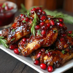 Baked Cranberry Pomegranate Turkey Wings