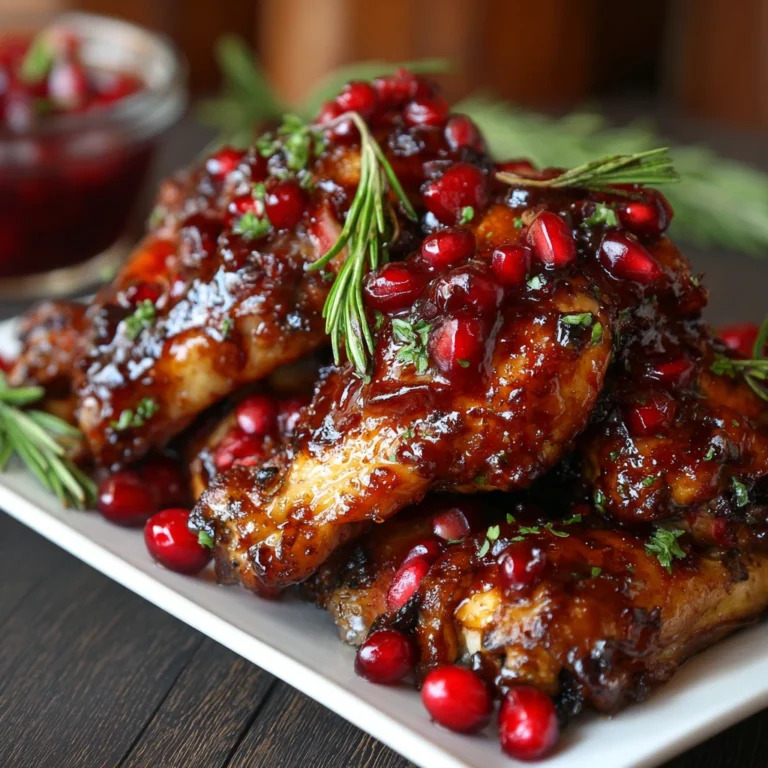 Baked Cranberry Pomegranate Turkey Wings