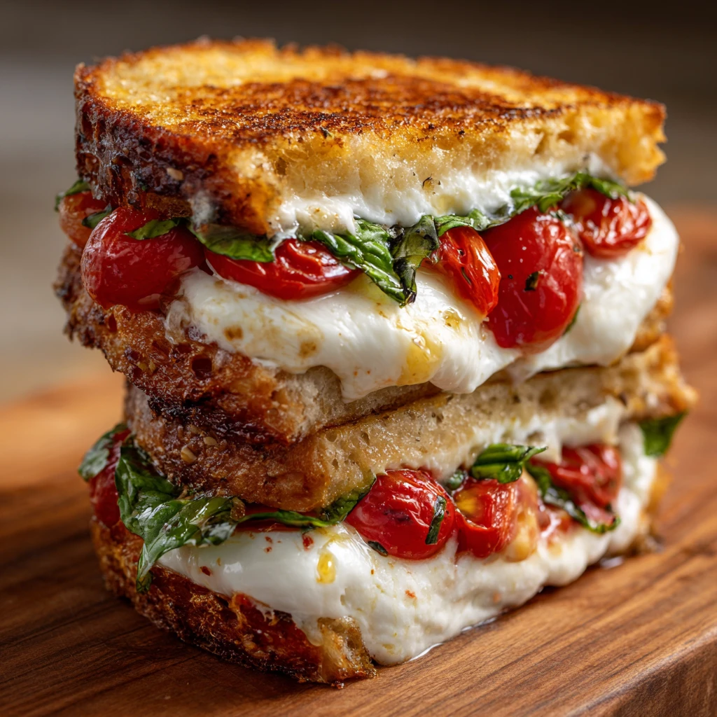 Burrata Caprese Pizza Sandwich
