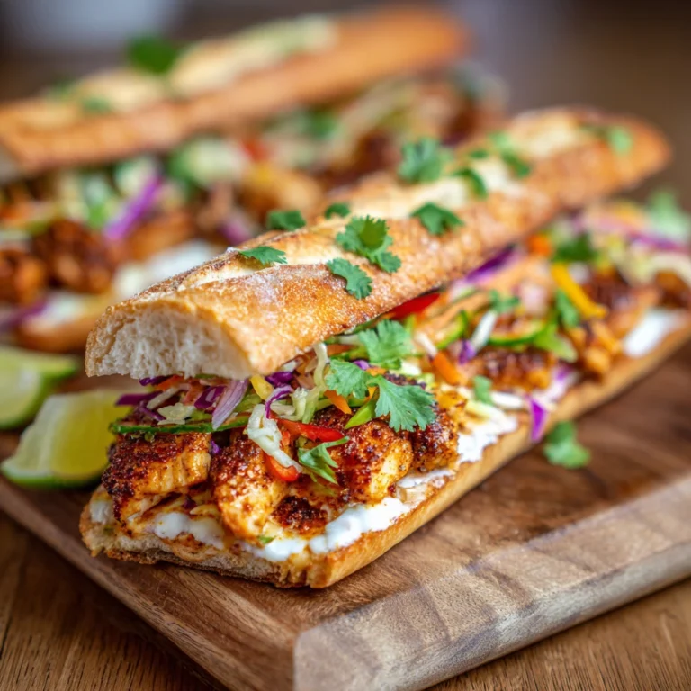 Creamy Sweet Chilli Cajun Chicken Baguettes