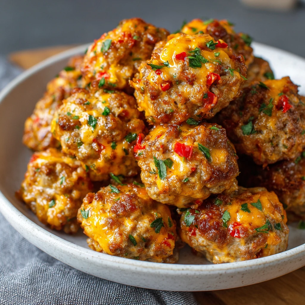 Irresistible Spicy Rotel Cream Cheese Sausage Balls