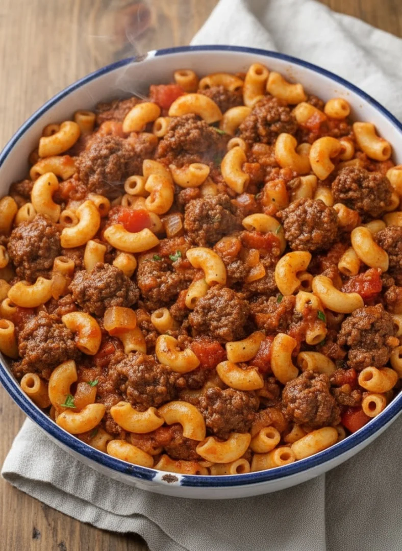 Beefy Macaroni Casserole